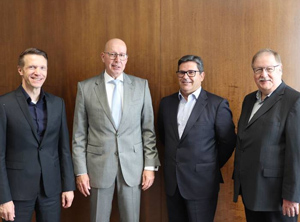 Rolf Wermelinger, Generalseketär Ralf Olsen Carlos Cruz, Dr. Lutz Reitzel (von links, Foto: ICDLI)