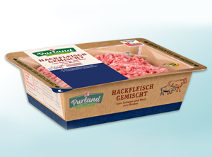 Bis zu 125 t Kunststoff sollen im Jahr durch die Hackfleisch-Verpackungsalternative eingespart werden (Foto: Kaufland)