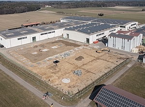 Bereit für die Bebauung: Die Flächen für die neuen Hallen in Holzgünz im Unterallgäu (Foto: Joma Dämmstoffwerk)