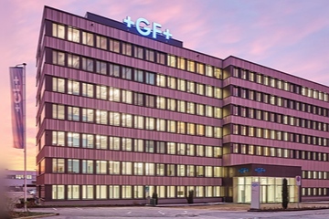 Mit der Zentrale im schweizerischen Schaffhausen: 
Der Rohrhersteller GF Piping Systems (Foto: Georg Fischer)