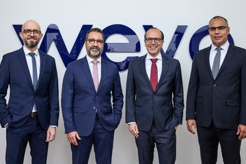 Führungsquartett (v.l.n.r.): Jochen Frank (CTO), Marcus Rausch (CFO), Dr Frank Naumann (CEO) und Daniel Thomas (COO) (Foto: Dr. Neidlinger Holding)