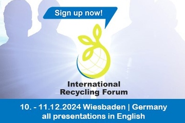 Hier trifft sich die Branche: „4. International Recycling Forum“ in Wiesbaden