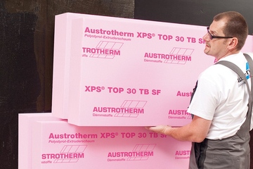 Sollen im März teurer werden: Dämmstoffplatten aus XPS (Foto: Austrotherm)