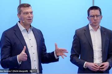 Eher ernst als glücklich mit den Zahlen für 2024: Covestro-CEO Dr. Markus Steilemann und CFO Christian Baier (re.; Foto: KI)